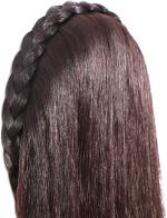 Prayati hair style Brown With Band hair extension in straight hair extension in 5 clip for Women To Increase Instant Length| Synthetic Extension For Women And Girls