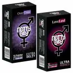 NottyBoy Extra Time Condom and Ultra Ribbed Textured Condoms - 20 Pieces