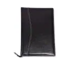 CAMPIO Black Leatherette Professional 4 Ring Conference with 25 Leaf Store FS Certificate File Folder for Home, Office, School