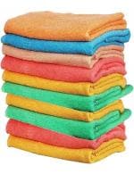 VORDVIGO 100% Cotton Ultra Soft, Super Absorbent, Antibacterial Hand Towel Set, 200 GSM, Size- 12*18 inch (Multicolor)- Pack of 10