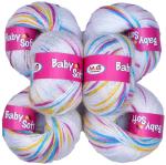 Simi Enterprise Iceglow Acrylic Wool Baby Soft 4 Ply Wool Ball Hand Knitting Wool, Art Craft Soft Fingering Crochet Hook Yarn, Needle Knitting Yarn Thread Dye Xc (Pack Of 14)