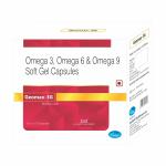 Leeford Geomax3g Omega 3, Omega 6 And Omega 9 Softgel Capsules, Helps In Immune System And Beneficial For Skin And Hair 10 Capsules - Pack of 4