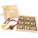 ZOROY Luxury Chocolate HAPPY RAKHI message chocolate, Chocolate Gift for Brother, Rakhi Gift Combo for Brother and Sister, rakhi chocolate pack