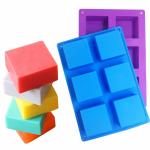 BAKEMO 6 Cavities Silicone Cake Baking Mold Baking Mold Cake Pan, Biscuit Chocolate Mold, Ice Cube Tray, Soap Mold Pack of 1 Mold Size 23.5 x 15.8 x 2.5 cm