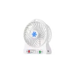 Epriko -Mini Portable USB Rechargeable 5 Inch 3 Speed Fan Multicolour fan USB Fan (White)