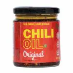 Aaj Pakao - Original Chili Oil Sauce | 175gms | Fiery Flavor | Vegan-friendly | Made with Byadgi, Guntur, Boriya, and Reshampatta Chillies | Use for Topping, Dip Sauce or Stir Fry