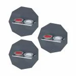 GLOXY ENTERPRISE Wall Mount Stainless Steel with Smokey Glass Oval Shape Double Soap Holder for Bathroom, Soap Stands for Bathroom Wall/Soap Tray for Bath Dish Bathroom Accessories and Fittings Rust Free (Pack of 3)