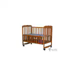 Arcedo Handcrafted Furniture Crest Wooden Baby Cot With Mosquito Net, Height Adjustable, with Storage - (Honey)