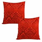 Belive-Me Red Velvet Cushion Covers (24 x 24 inch) (Pack of 2)