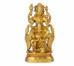Kartique Home Decorative Brass Lord Vishnu Riding on Garuda Idol - 8 inch