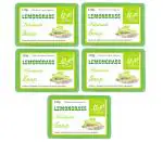 YNB- YOURS NATURAL BUDDY Organic Lemongrass Handmade SLS & Paraben Free Soap 120g, (Pack of 5)