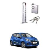 Qiisx 8 Hole Brake Clutch Pedal EXPERT9025 Car Lock Anti-Theft Adjustable Accelerator Throttle Locking Gear Lock (Stainless Steel) for Hyundai i10