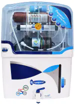 Aquagrand NYC Model Copper Filter + RO + UV + UF + TDS + Minerals 12 L Water Purifier(White, Blue)