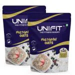 UNIFIT Multigrain Oats Breakfast Cereals High Protein Cereal Oats Instant & Crunchy Ready to Eat With Goodness of Wheat Flakes, Ragi Flakes & Falx Seeds -200g Each (Pack of 2)