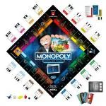 Monopoly Hasbro Gaming Super Electronic Banking Board Game, Electronic Banking Unit, Choose Your Rewards, Cashless Gameplay Tap Technology, for Ages 8 and Up