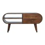 ARTISAN FURNITURE Chestnut Circular Media Unit 90x45x44 cm.