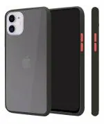 Aloin Apple iPhone 12 Mini Black Polycarbonate Smoke Translucent Shock Proof Smooth Rubberized Matte Hard Case Cover