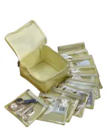 VYORA Dulhan Doli Printed 10 Pocket Makeup Pouch Jewellery Cosmetic Organizer for Women's Girl's Vanity Box- 2@DOLI_10_POCKET@bso