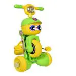 Pandaoriginals Green Plastic Rambo Trike Foldable Safest Tricycle For Kids (1-5 Yrs)
