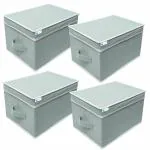 Unicrafts Storage Box with Lid Toy Organizer Storage Box for Kids Room Foldable Clothing Organizer Multi-Utility Toys Storage Organiser and Foldable Storage box. (Pack of_04 Gray)
