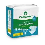 CAREAGE Premium Adult Diapers Extra Large, Waist Size (35