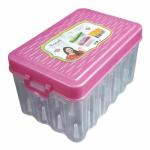 BUYER BROSS Sewing Kit Thread Box Container with Plastic Tailoring Accessories Box (Size-Small Size 24 Reel Storage Box) Multicolor4