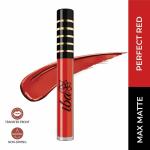 Iba Maxx Matte Liquid Lipstick (Perfect Red, 2.6 ml) Transfer Proof | Highly Pigmented | Non Drying | Vegan & Cruelty Free