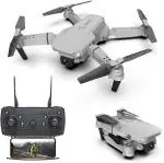KSBOY E88 Pro Drone with Camera WiFi FPV 1080P HD Dual Foldable RC Quadcopter Grey l Drone l Drone Camera