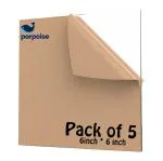 Porpoise Transparent Acrylic Painting Sheet 3mm, 6x6 inch (Pack of 5)