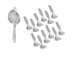 FIRST FRONT Stainless Steel Tea Strainer With Steel Stainless Spoons Set & Multicolour, (Pack of 2) l Kitchen Tools l Essential Kitchen Tools l Tools l Kitchen l Utensils l Stainless Steel Tools l Steel Kitchen Tools l Metal Tools