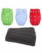 BEAUTIQ BABY COLLECTIONS CHARMING STARS Reusable Baby Cloth Diaper with Insert Nappy Liner Pad - M (Pack of 6)
