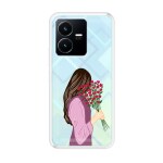 Emble Designer Clear Tranperant Silicone Case For Vivo Y22s -Design A25 ( TPU | Soft , Vivo Y22s | Multicolor )