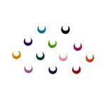 Comet Busters Multicolor Moon Bindis (7mm) (BIN1065) Pack of 1