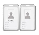Shining Zon Natural Hard Metal Aluminum Alloy PVC ID Card Holder Badge with Scratch Guard for Office ID Cards Only (Silver Vertical - 25)