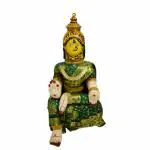 Puja N Pujari Fabric Varalakshmi Idol Standard Light Green;Gold, 1 Piece