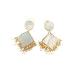 STORI HERITAGE ELEGANCE Women's Stone & Pearls Earrings (ST0201110009_P)