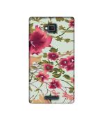 Casotec Flower Design Printed Silicon Soft TPU Back Case Cover for Lava A82