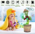 JOBBER Toys Talking Cactus Hindi Songs Music Baby Toys for Kids Dancing Cactus Toys Can Sing Wriggle & Singing Recording Repeat What You Say Funny Education Toys for Children Playing Home Decor Items for Kids