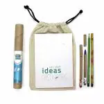 bioQ Plantable Stationery Combo gift (2 Seed Pen + 2 Seed Pencil in a Box + 1 Hand-Made Seed-Paper Notepad)