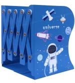 Toyshine Universe Adjustable Metal Bookends Heavy Duty for Shelves - Blue