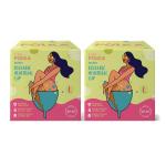 Pinq Polka Reusable Menstrual Cup, L size for SUPER flow (30 ml). Ultra soft, odour and rash free, 100% medical grade silicon, No leakage. With reusable Pouch. Pack of 1