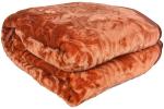 Yati Gallerie Gold Microfiber Self Design Double Mink Blanket