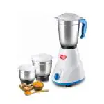 Pigeon Gusto 550W Mixer Grinder with 3 Jars, White & Blue