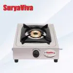 SURYAVIVA NEO 1B Stainless Steel 1 Cast Iron Burner Gas Stove(Manual Igniton, Silver)