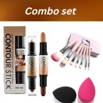 NEW EXTRAPOSH HELLO KITTY BRUSHES WITH CONTOUR+HIGHLIGHTER STICK AND A BEAUTY BLENDER