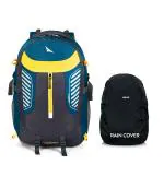 Lunar's Grey Laptop Backpack With Rain Cover And 2 Large Compartments - 50 L