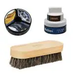 Helios Light Brown Power Shiner Shoe Cream 199 Horse Hair Brush Care Set, Free Size