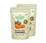Grocery Farm 1kg Almonds| 100% Pure American Almonds Premium Quality Badam (Pack of 2 x 500 gm)
