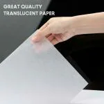 REDGE Tracing Paper A4 Size, 30x21 cm, Pack of 50 Sheets, Light Yellow, for Embroidery, Drawing, Sewing Pattern, Sketching and Art and Craft