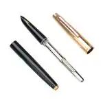 GOLD LEAF Hero Pen 336 Black 0.3mm Extra Fine Ink Fountain Pen With Gold Cap